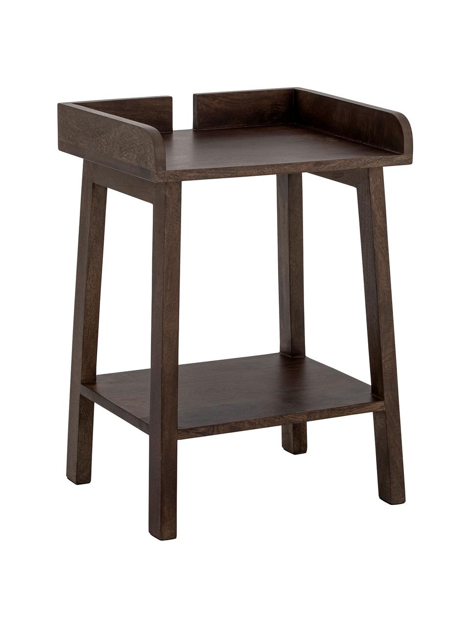 Odkládací stolek z mangového dřeva Clement, Mangové dřevo, Tmavě hnědá, Š 40 cm, H 35 cm