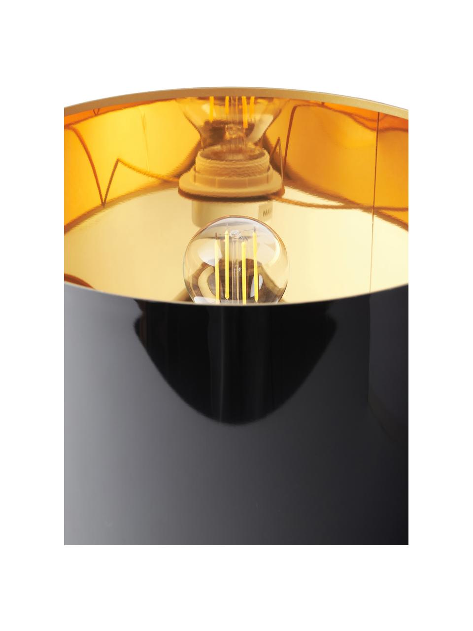 Tischlampe Mamo in Marmor-Optik, Lampenschirm: Kunststoff, Schwarz, Grau, Marmoroptik, Ø 31 x H 38 cm
