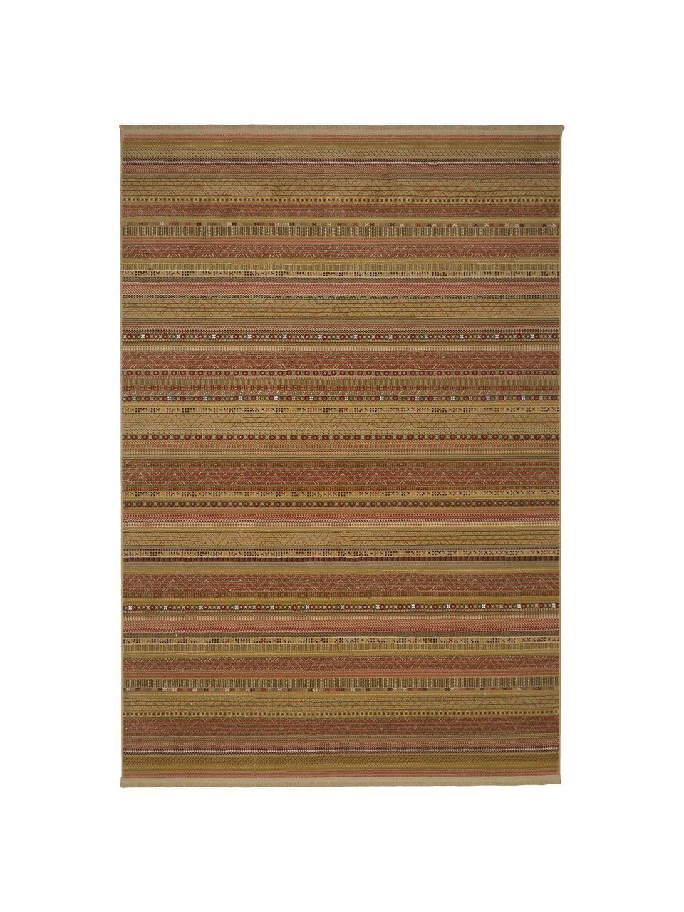 Teppich Nepal mit bunten Details und Fransen, Flor: 90% Polypropylen, 10% Vis, Beige, Mehrfarbig, B 200 x L 295 cm (Größe L)