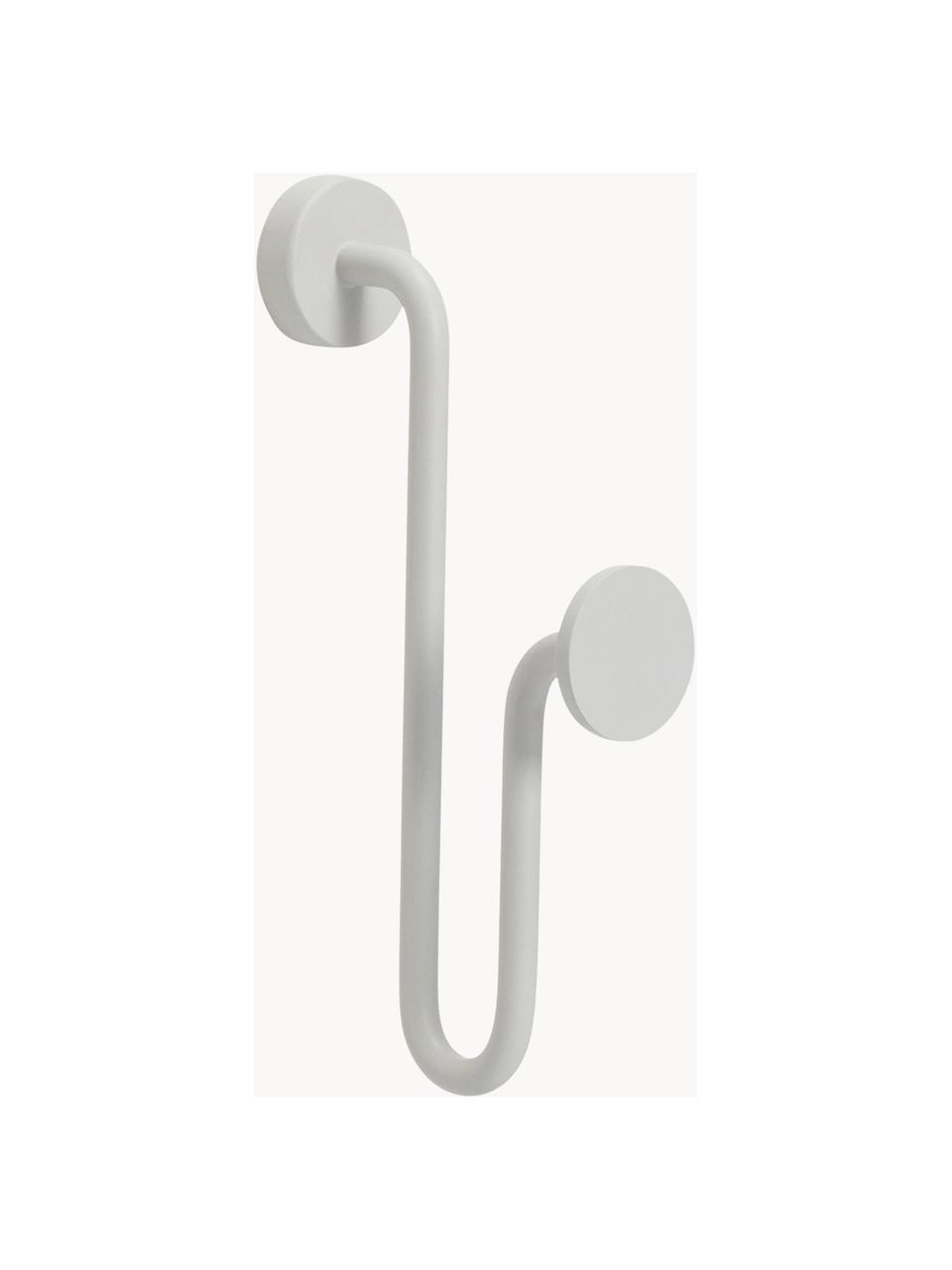 Appendiabiti in metallo Swing, Metallo rivestito, Bianco opaco, Larg. 3 x Alt. 13 cm