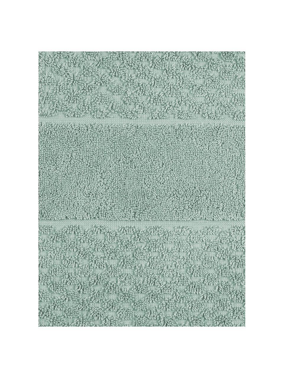 Handtuch Katharina mit Wabenmuster, verschiedene Größen, Grün, Duschtuch, B 70 x L 140 cm