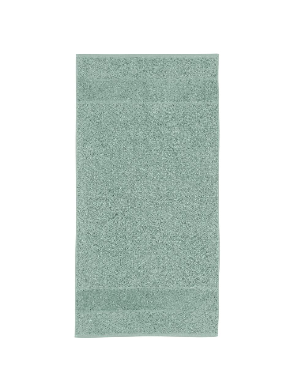 Handdoek Katharina met honingraatpatroon, verschillende formaten, Groen, Handdoek, B 50 x L 100 cm, 2 stuks