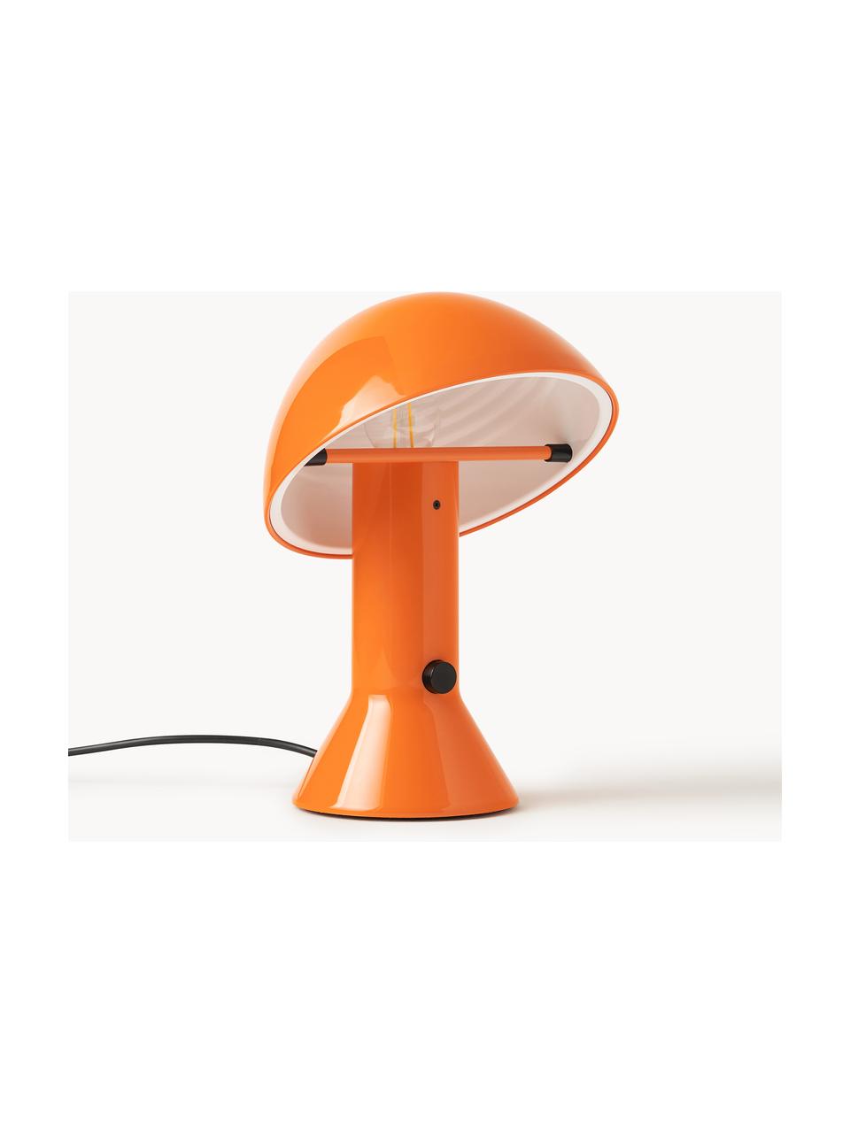 Lampa stołowa Elmetto, Tworzywo sztuczne lakierowane, Pomarańczowy, Ø 22 x W 28 cm