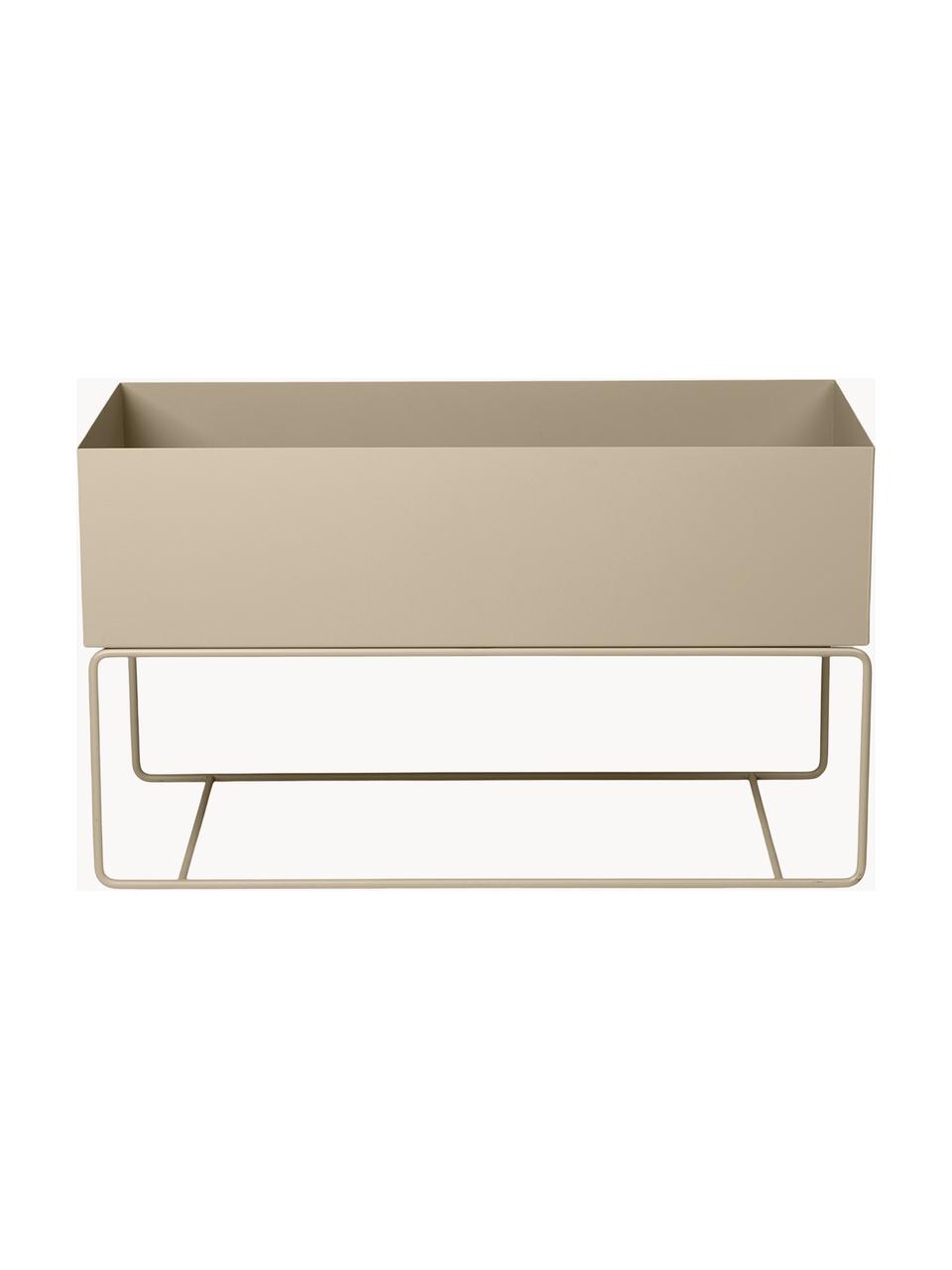 Cache-pot Plant Box, Acier, revêtement par poudre, Beige clair, larg. 77 x haut. 45 cm