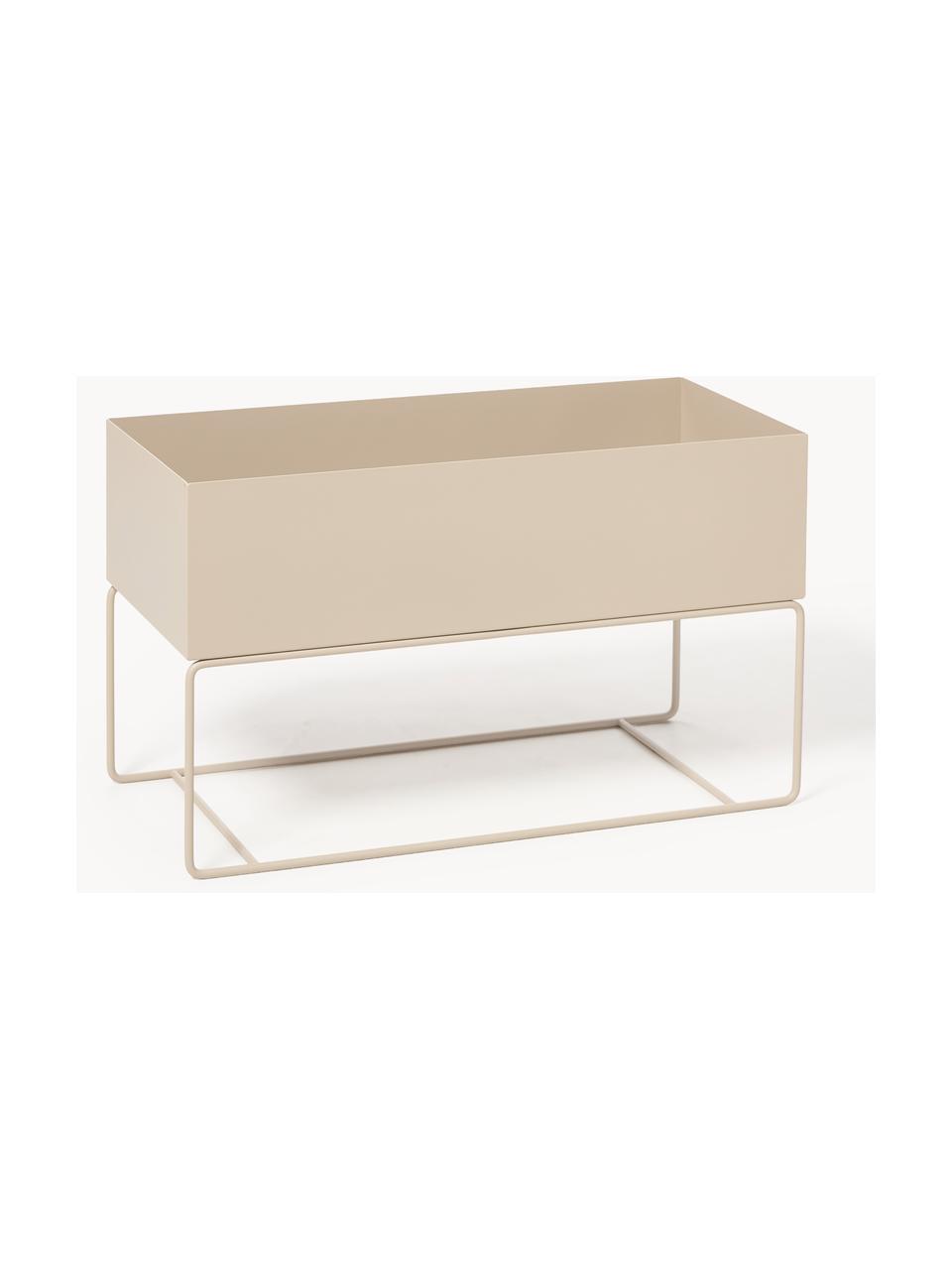 Übertopf Plant Box, Stahl, pulverbeschichtet, Hellbeige, B 77 x H 45 cm