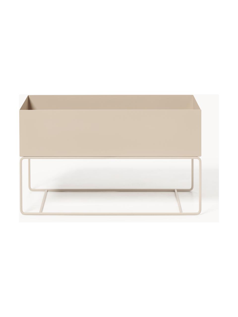 Übertopf Plant Box, Stahl, pulverbeschichtet, Hellbeige, B 77 x H 45 cm