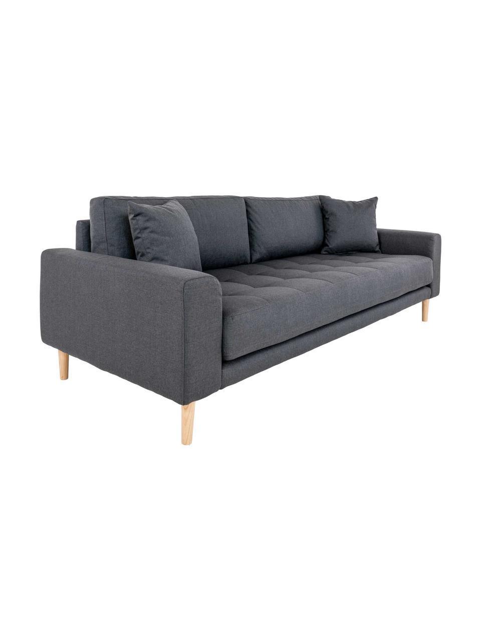 Sofa Andrew (3-osobowa), Tapicerka: poliester 30 000 cykli w , Nogi: drewno jodłowe, Szary, S 210 x G 93 cm