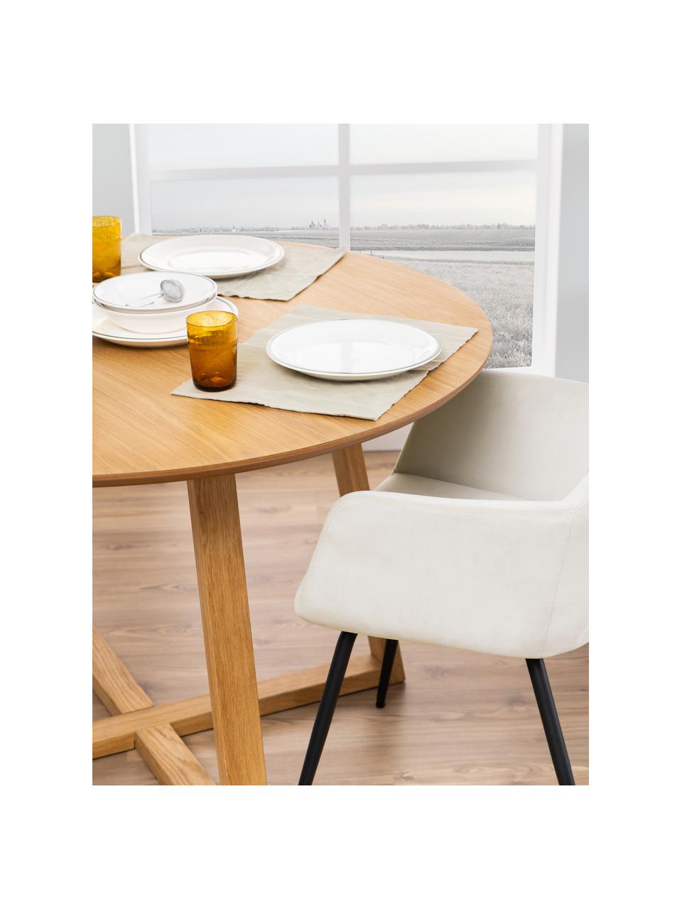 Ronde eettafel Malika uit berkenhout, Ø 120 cm, Berkenhout, geolied, Berkenhout, Ø 120 cm