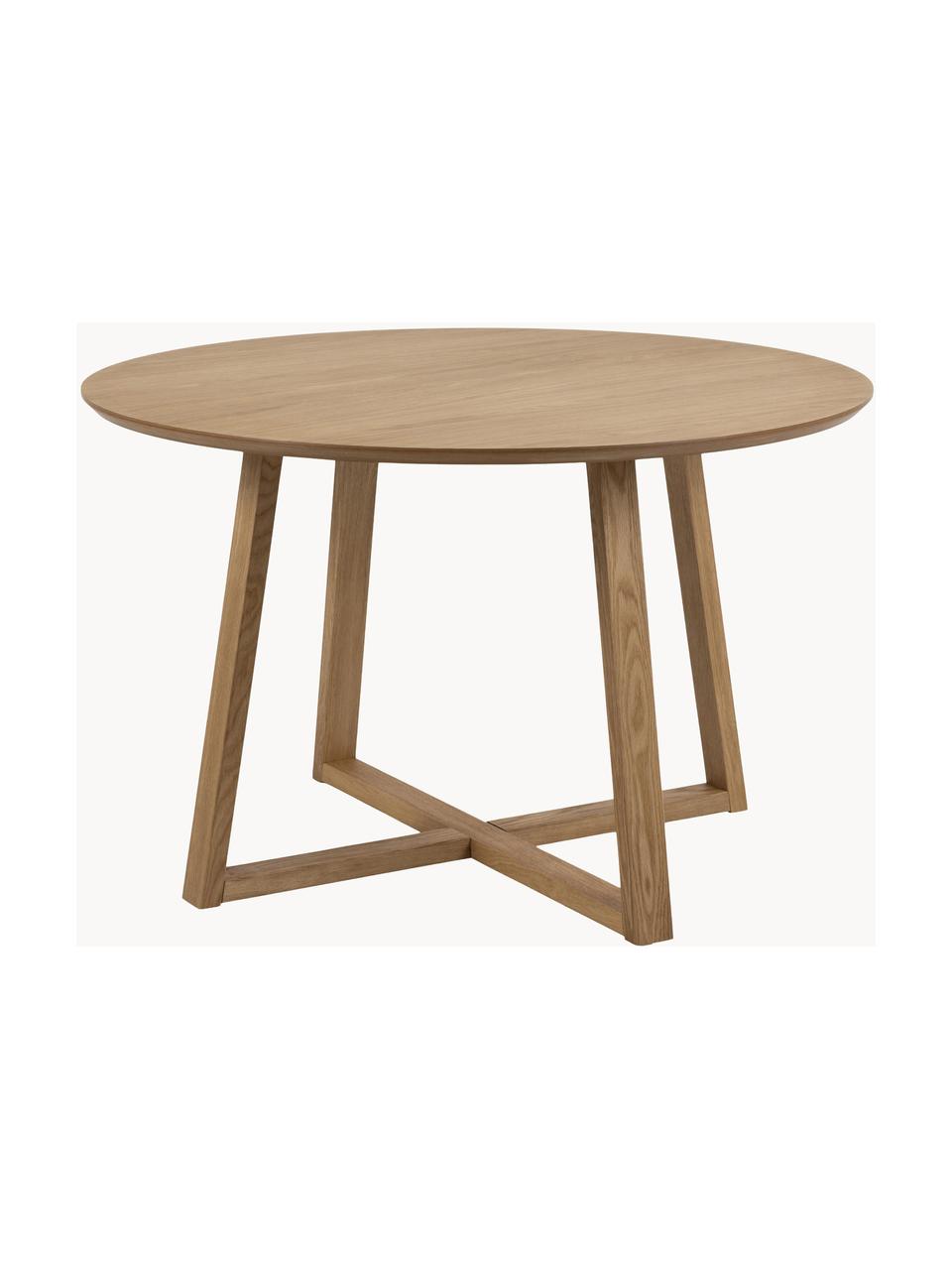 Ronde eettafel Malika uit berkenhout, Ø 120 cm, Berkenhout, geolied, Berkenhout, Ø 120 cm