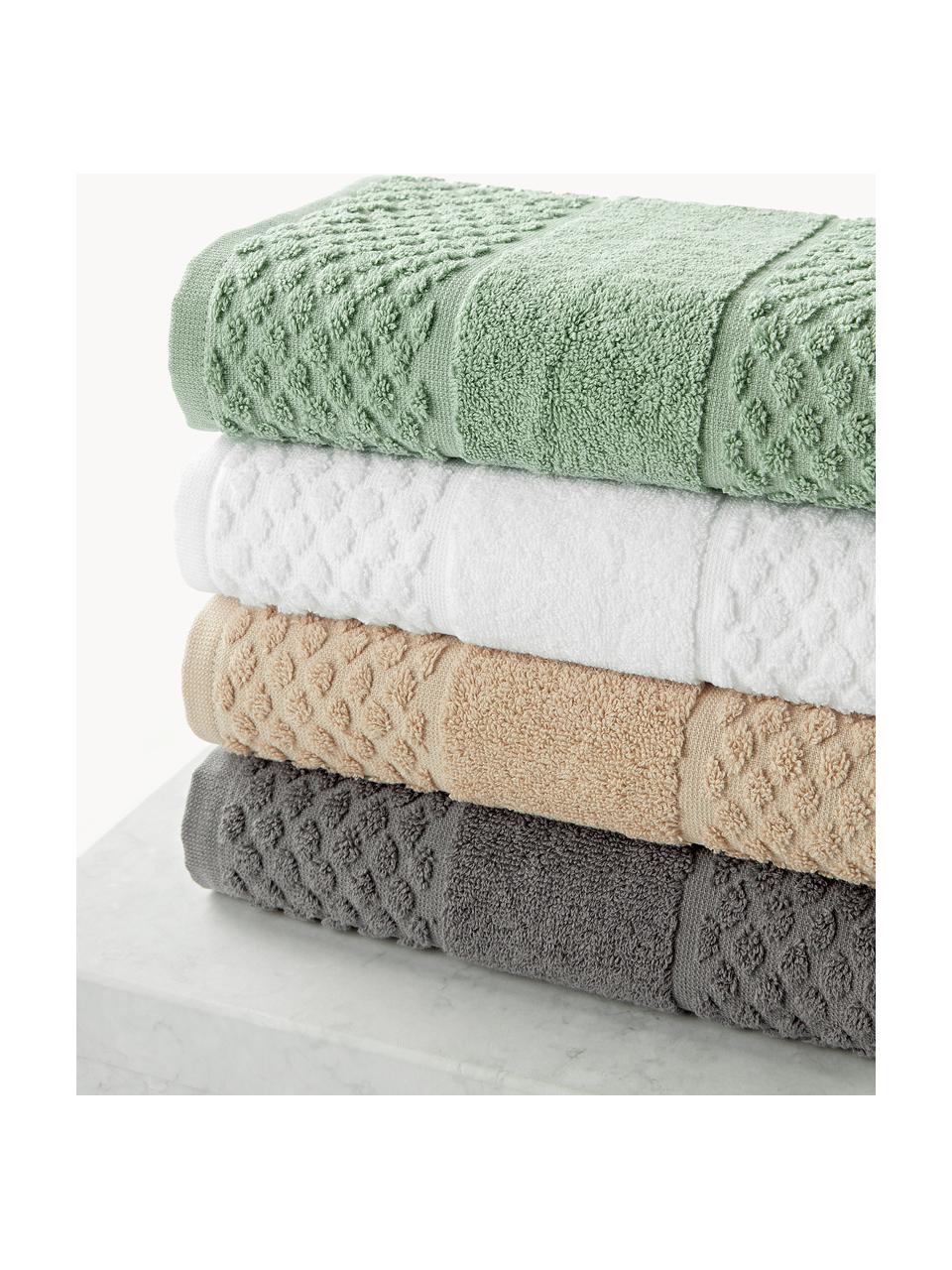 Lot de serviettes de bain Katharina, tailles variées, Blanc, 4 éléments (2 serviettes de toilette et 2 draps de bain)