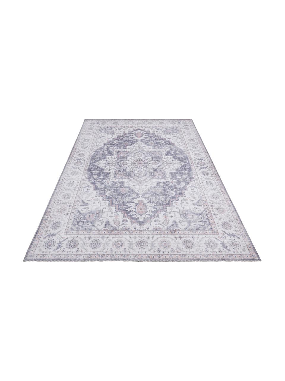 Teppich Anthea im Vintage Style, Blau-Grau, Mauve, B 200 x L 290 cm (Größe L)