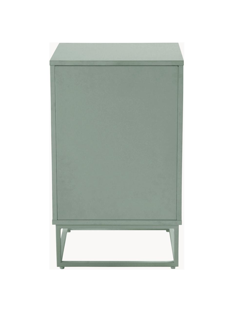 Table de chevet en bois Lyckeby, Bois, laque vert sauge, larg. 40 x haut. 65 cm
