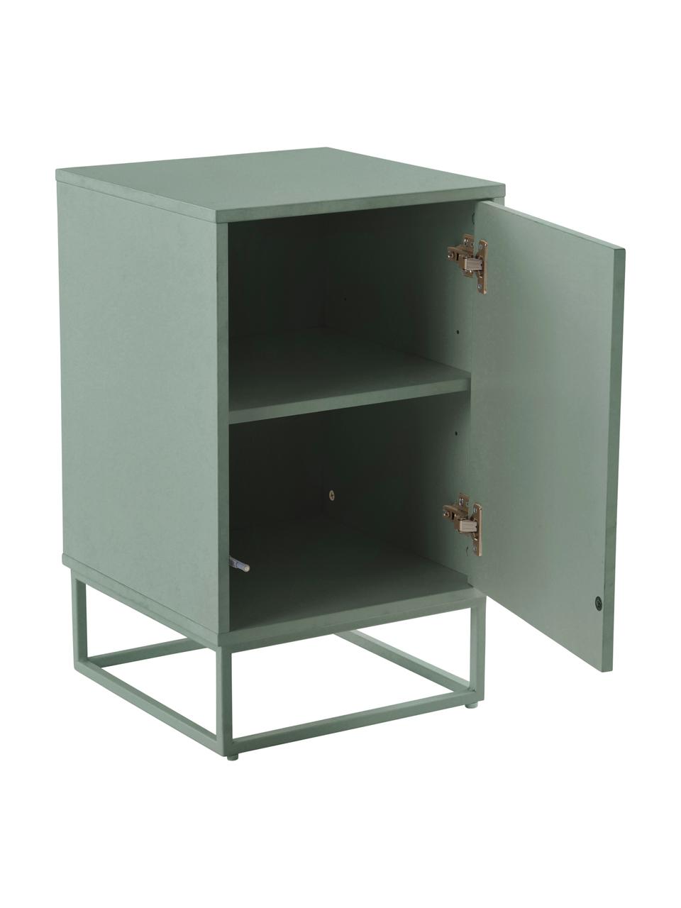 Table de chevet en bois Lyckeby, Bois, laque vert sauge, larg. 40 x haut. 65 cm