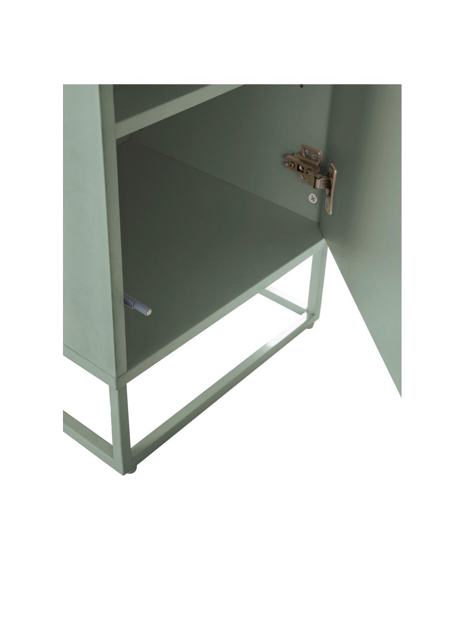 Table de chevet en bois Lyckeby, Bois, laque vert sauge, larg. 40 x haut. 65 cm