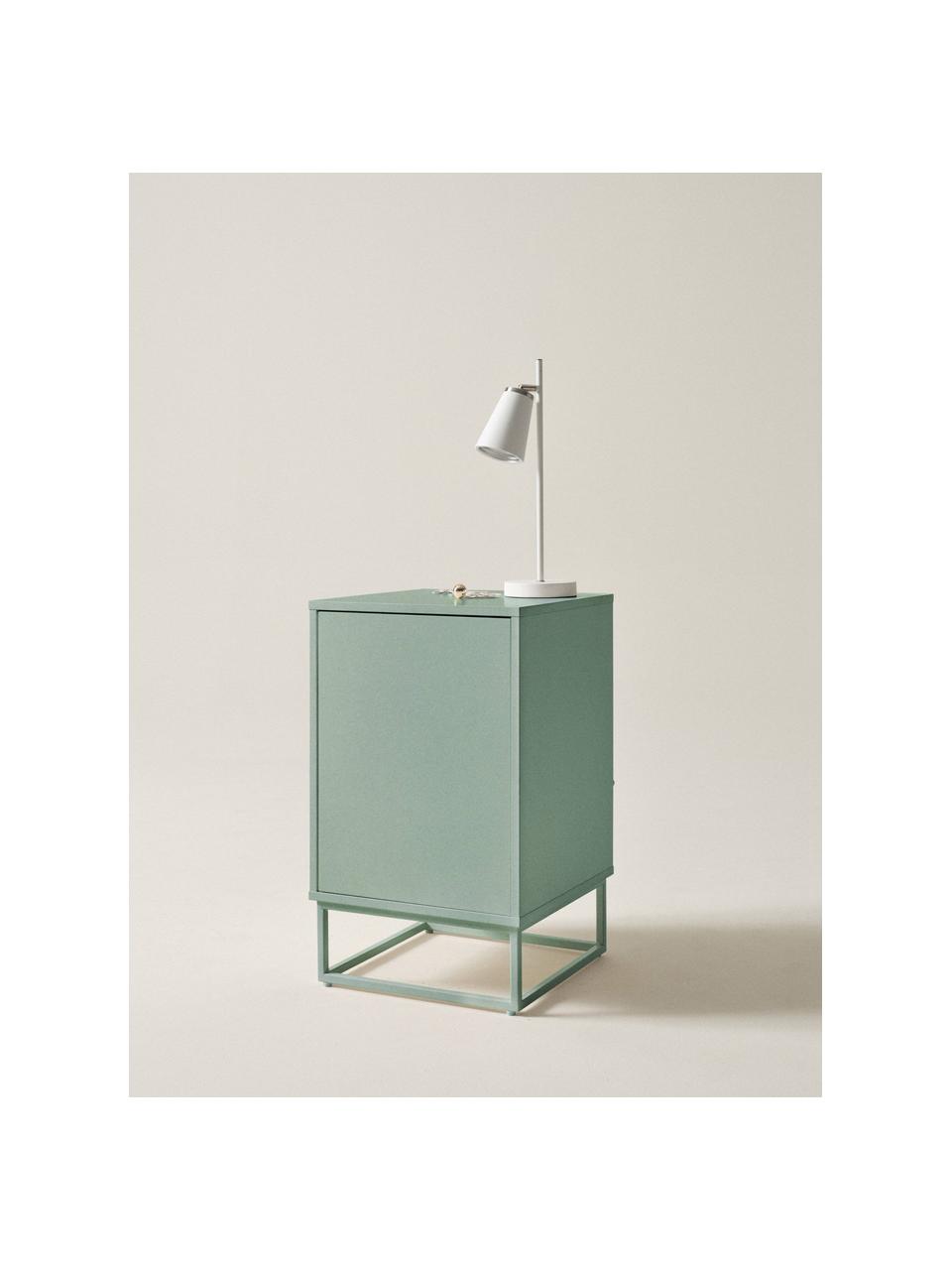 Table de chevet en bois Lyckeby, Bois, laque vert sauge, larg. 40 x haut. 65 cm