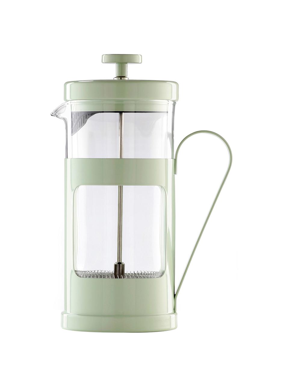 Cafetière Monaco in mintgroen, Gelakt edelstaal, borosilicaatglas, Transparant, mintkleurig, 1 L