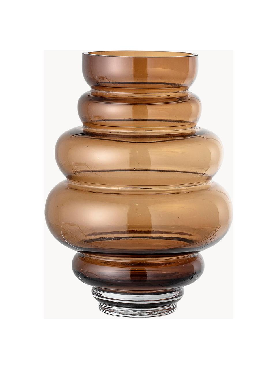 Design-Vase Bulli aus Glas, Glas, Bernsteinfarben, Ø 18 x H 24 cm