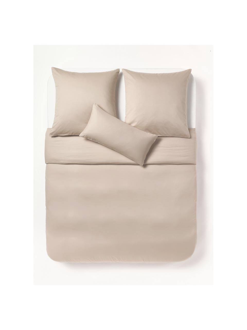 Baumwollsatin-Bettdeckenbezug Comfort, Webart: Satin Fadendichte 300 TC,, Beige, B 200 x L 200 cm