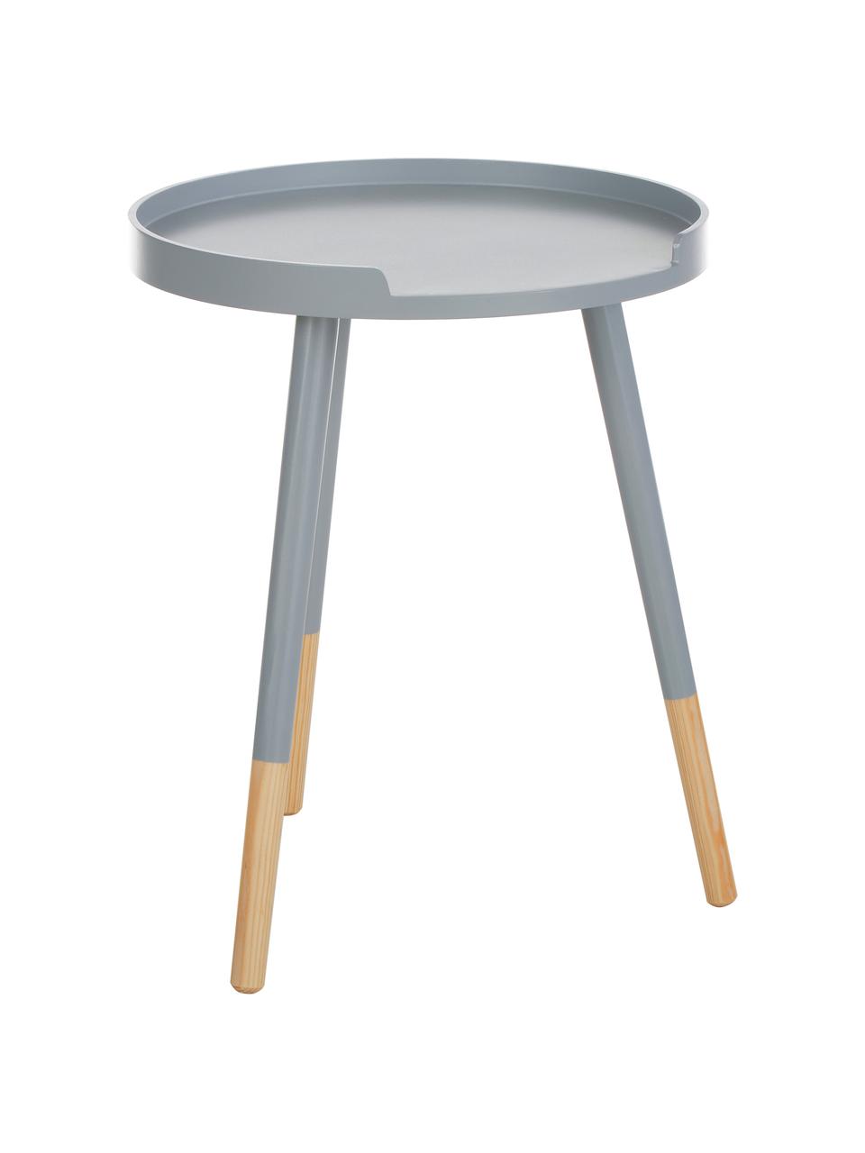 Tavolino rotondo Ralph, Grigio, beige, Ø 40 x Alt. 49 cm