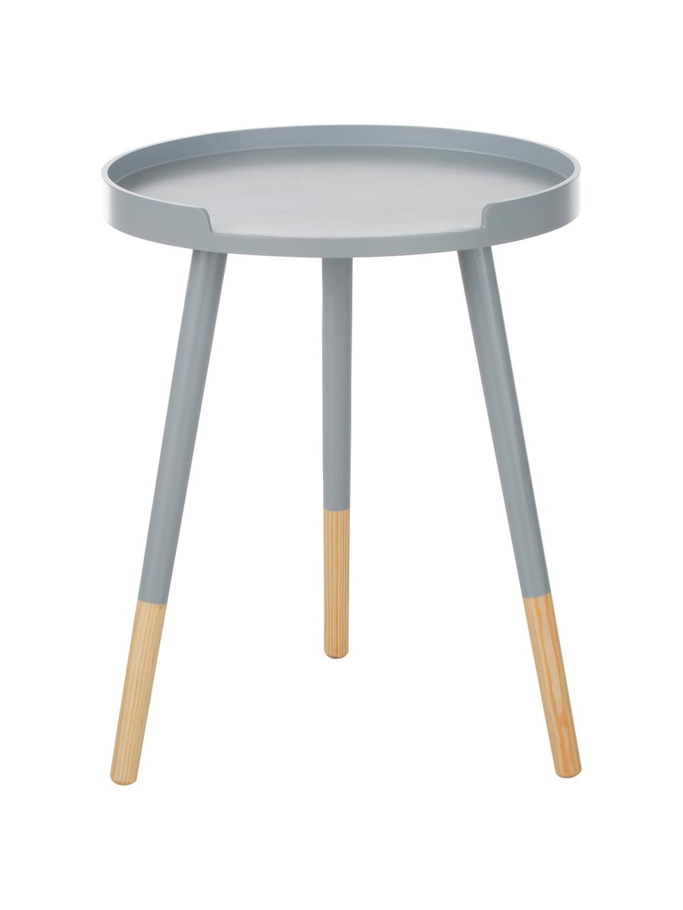 Ronde bijzettafel Ralph, Grijs, beige, Ø 40 x H 49 cm