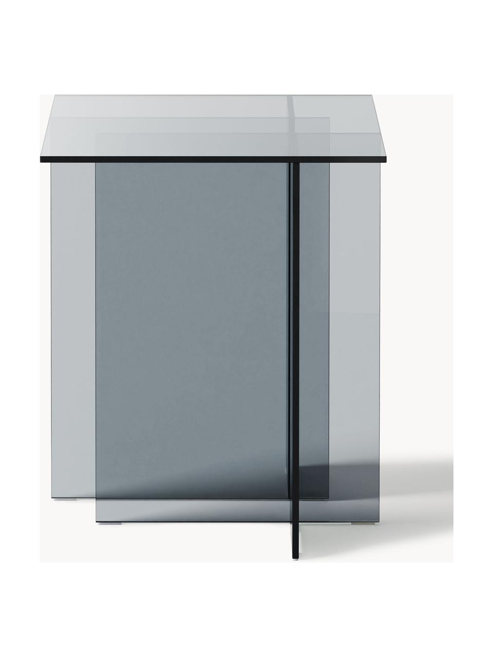 Glas-Beistelltisch Anouk, Glas, Grau, transparent, B 42 x H 50 cm