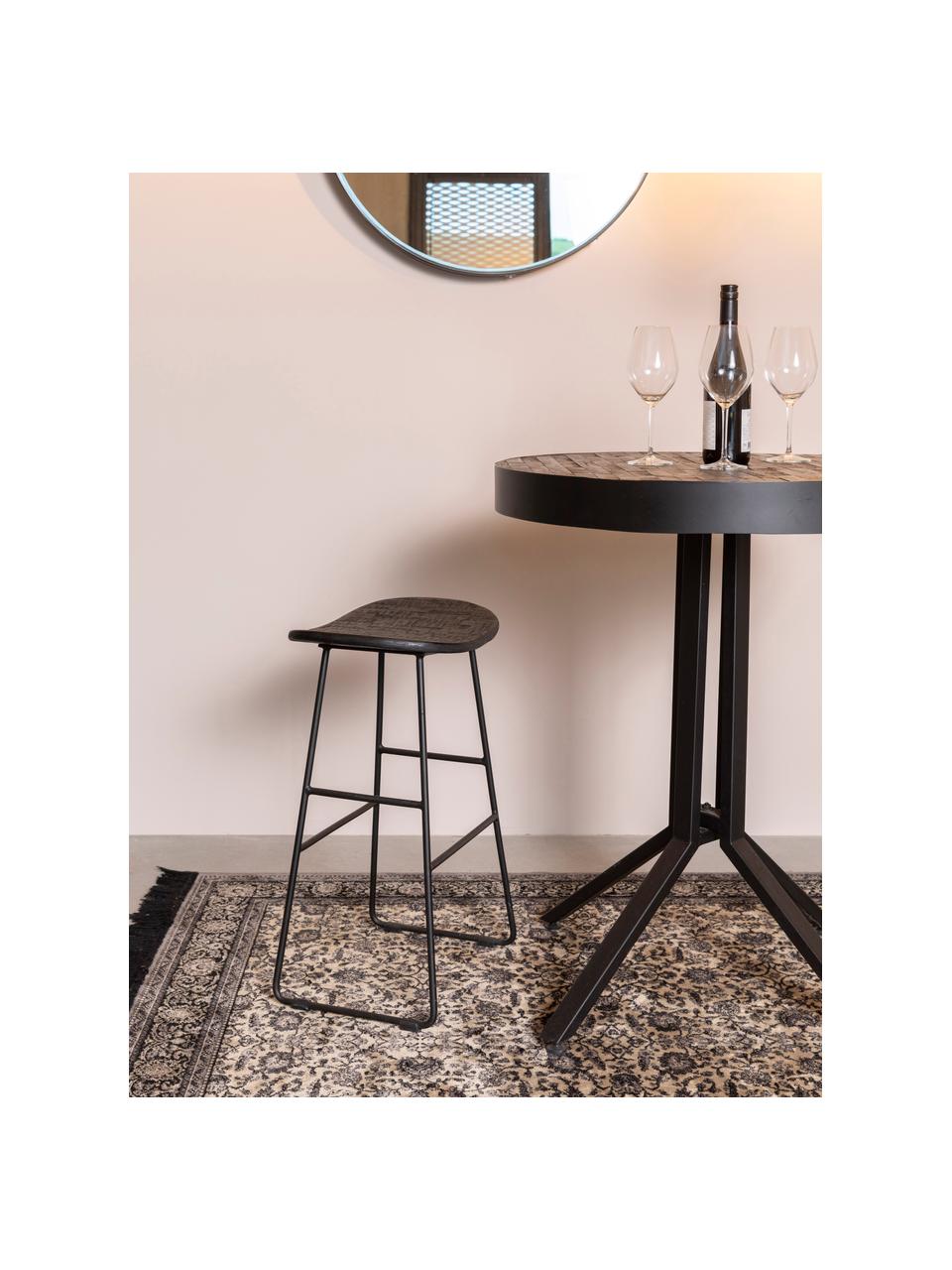 Tabouret de bar Tangle, Noir, larg. 40 x haut. 65 cm