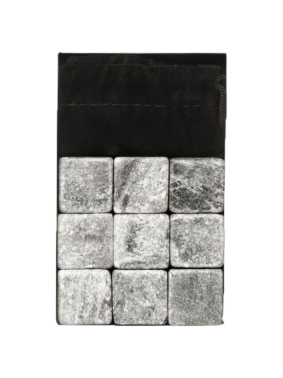 Whisky-Steine Rocking, 9 Stück, Steine: Speckstein, Grau, B 2 x H 2 cm