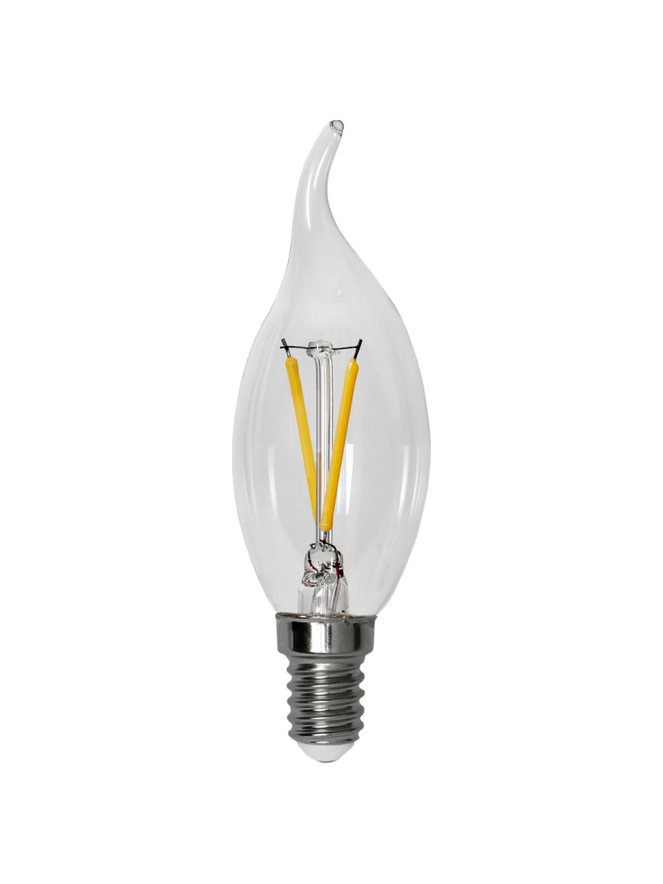 Lampadina E14, 150lm, bianco caldo, 8 pz, Lampadina: vetro, Base lampadina: alluminio, Trasparente, Ø 4 x Alt. 12 cm