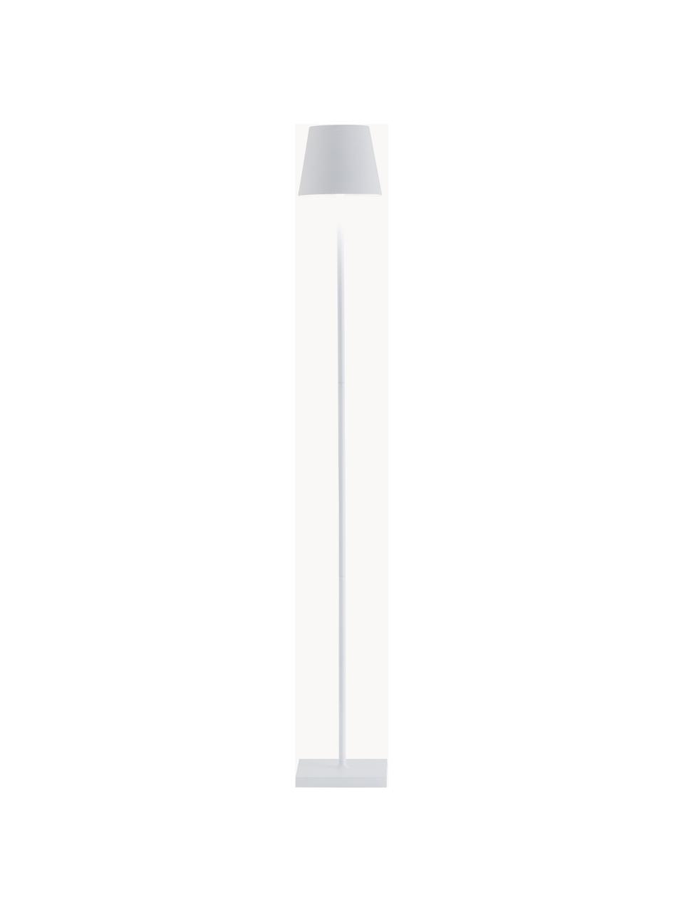 Kleine dimmbare LED-Stehlampe Poldina, höhenverstellbar, Weiß, matt, H 122 cm