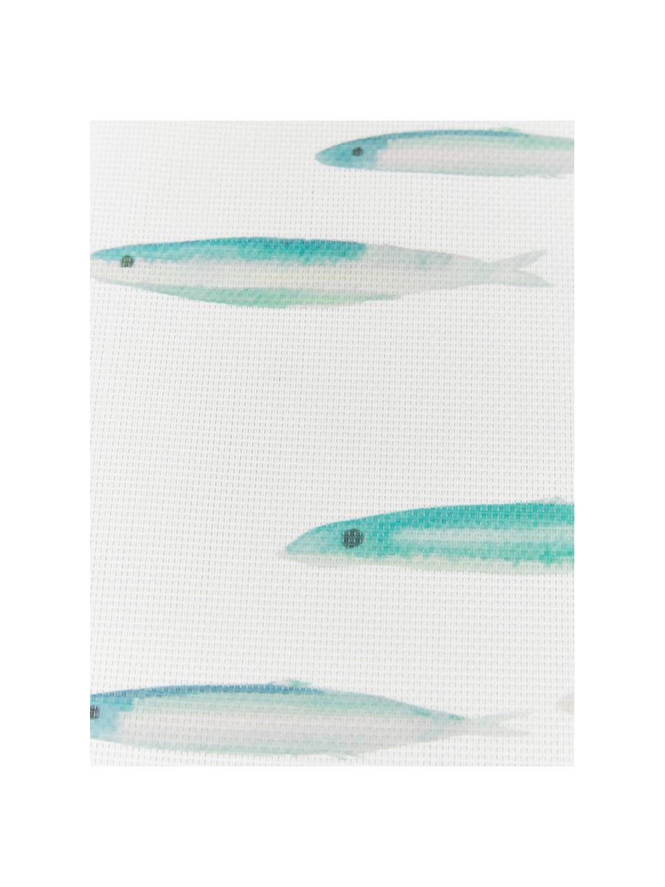 Tovaglietta americana in plastica Bordemer 2 pz, Materiale sintetico, Bianco, tonalità grigie e blu, Larg. 30 x Lung. 45 cm