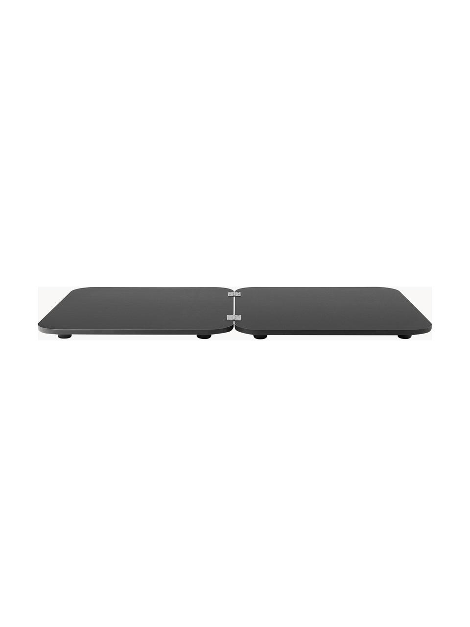 Plaque de fond avec pieds pour chaise longue Grow, Noir, larg. 70 x long. 138 cm