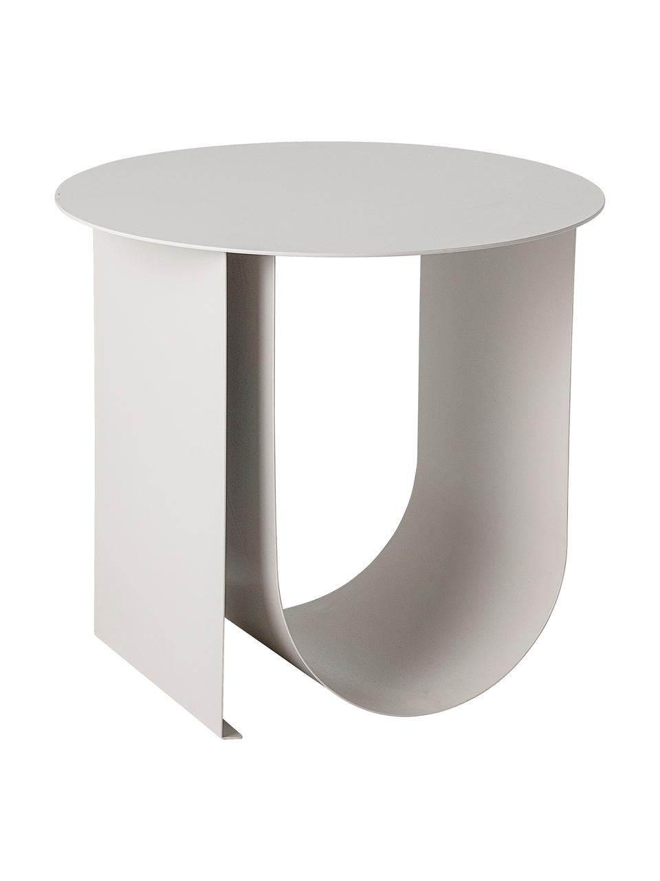Stolik pomocniczy modern z metalu Cher, Metal powlekany, Szary, Ø 43 x W 38 cm