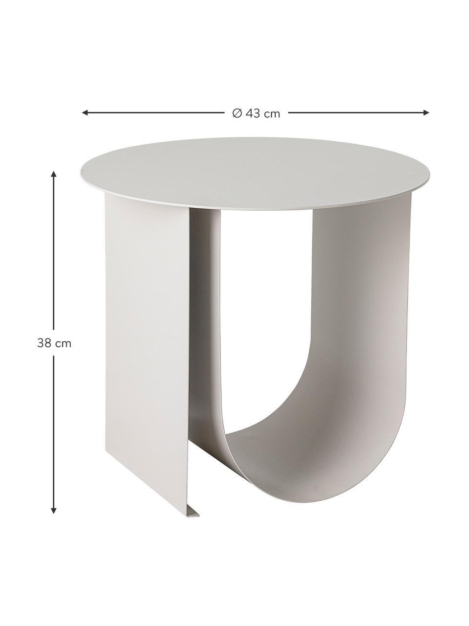 Stolik pomocniczy modern z metalu Cher, Metal powlekany, Szary, Ø 43 x W 38 cm