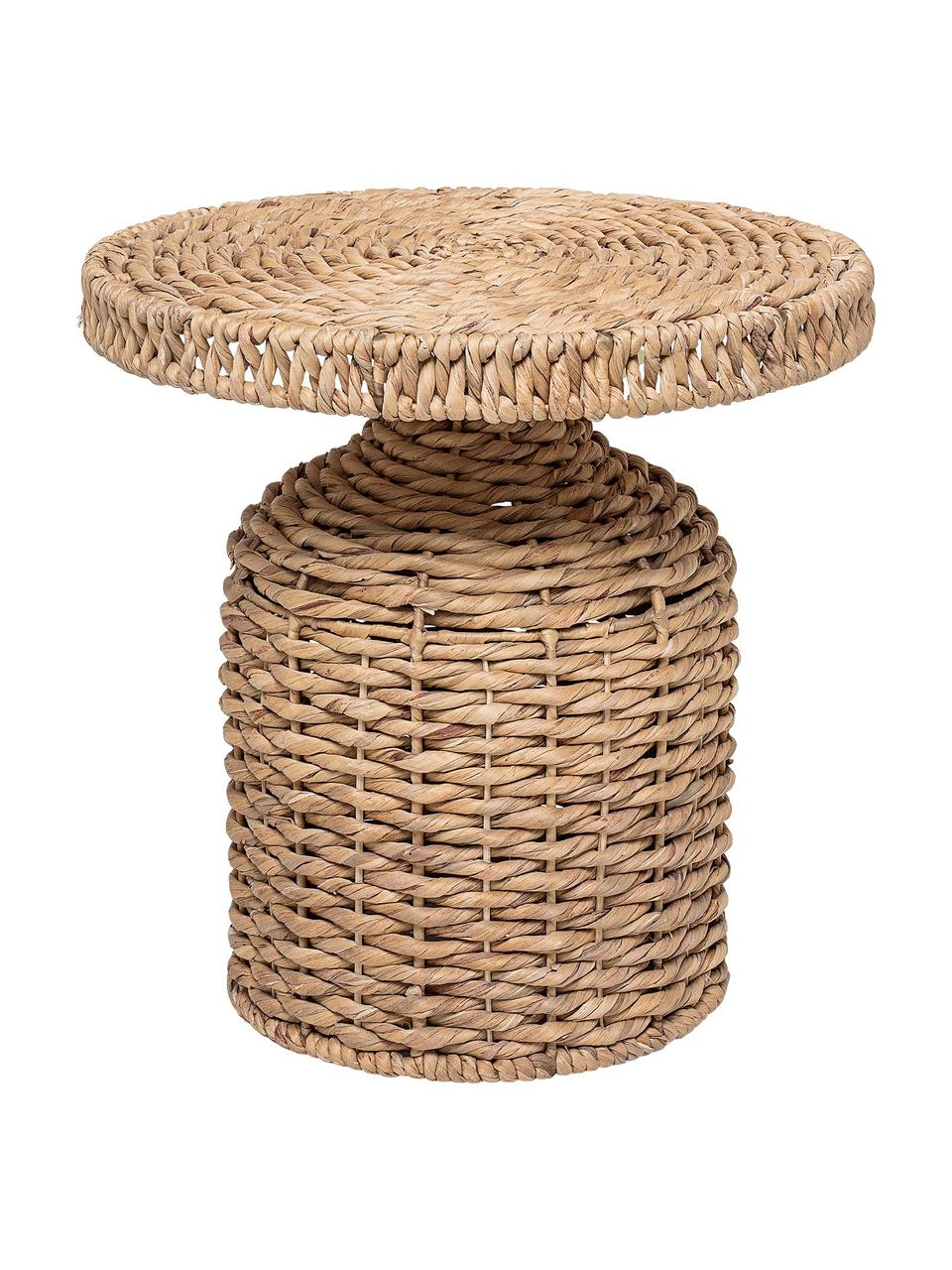 Stolik pomocniczy z rattanu Camo, Rattan, Jasny brązowy, Ø 47 x W 47 cm