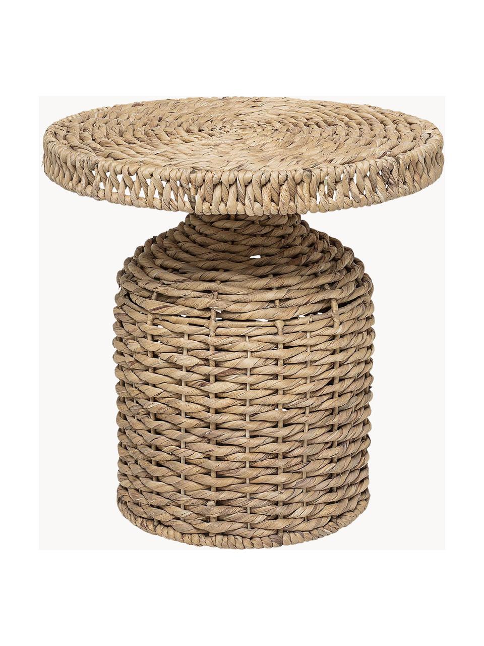 Ronde rotan bijzettafel Camo, Rotan, Beige, Ø 47 x H 47 cm