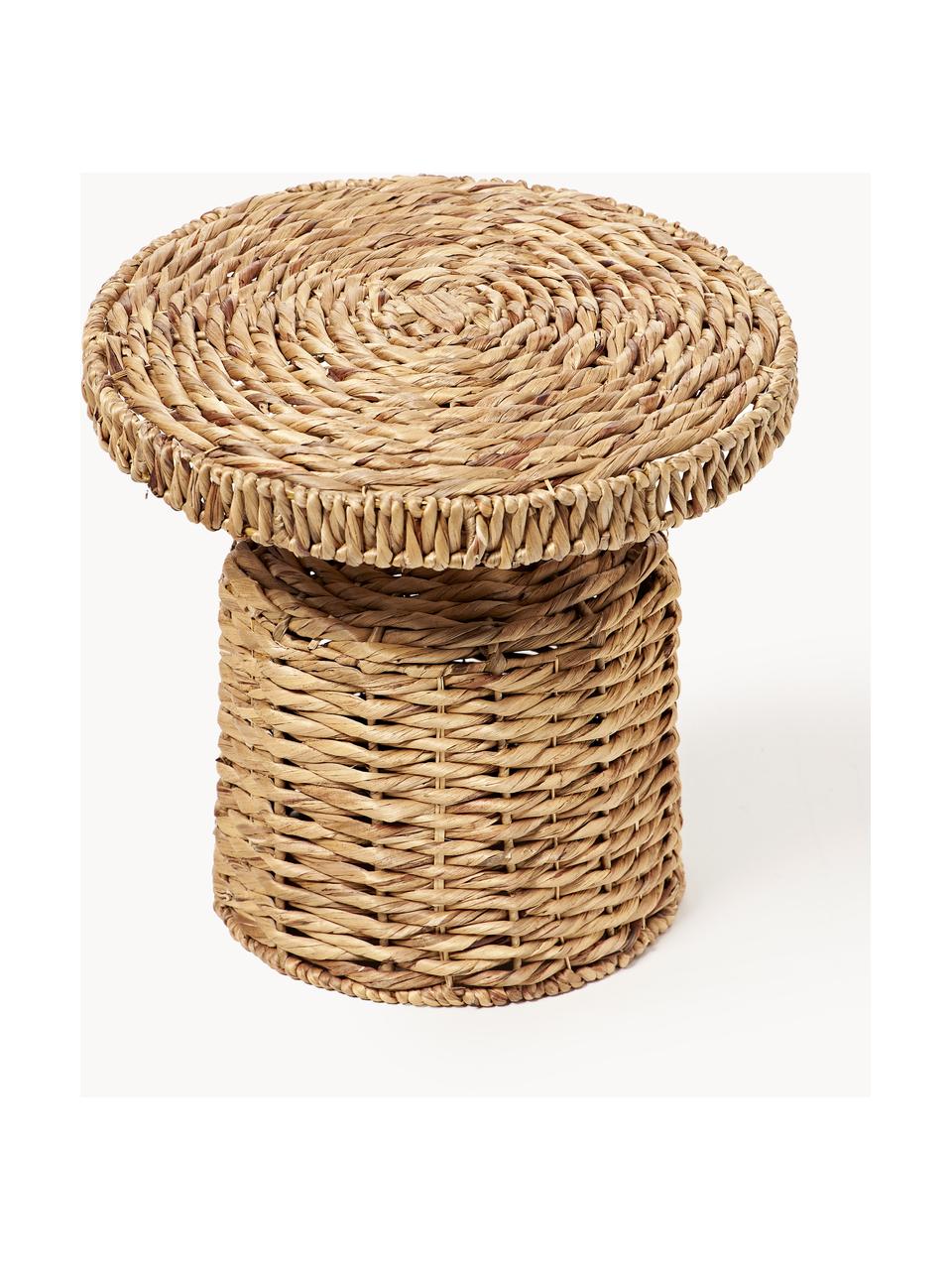 Runder Rattan-Beistelltisch Camo, Rattan, Beige, Ø 47 x H 47 cm