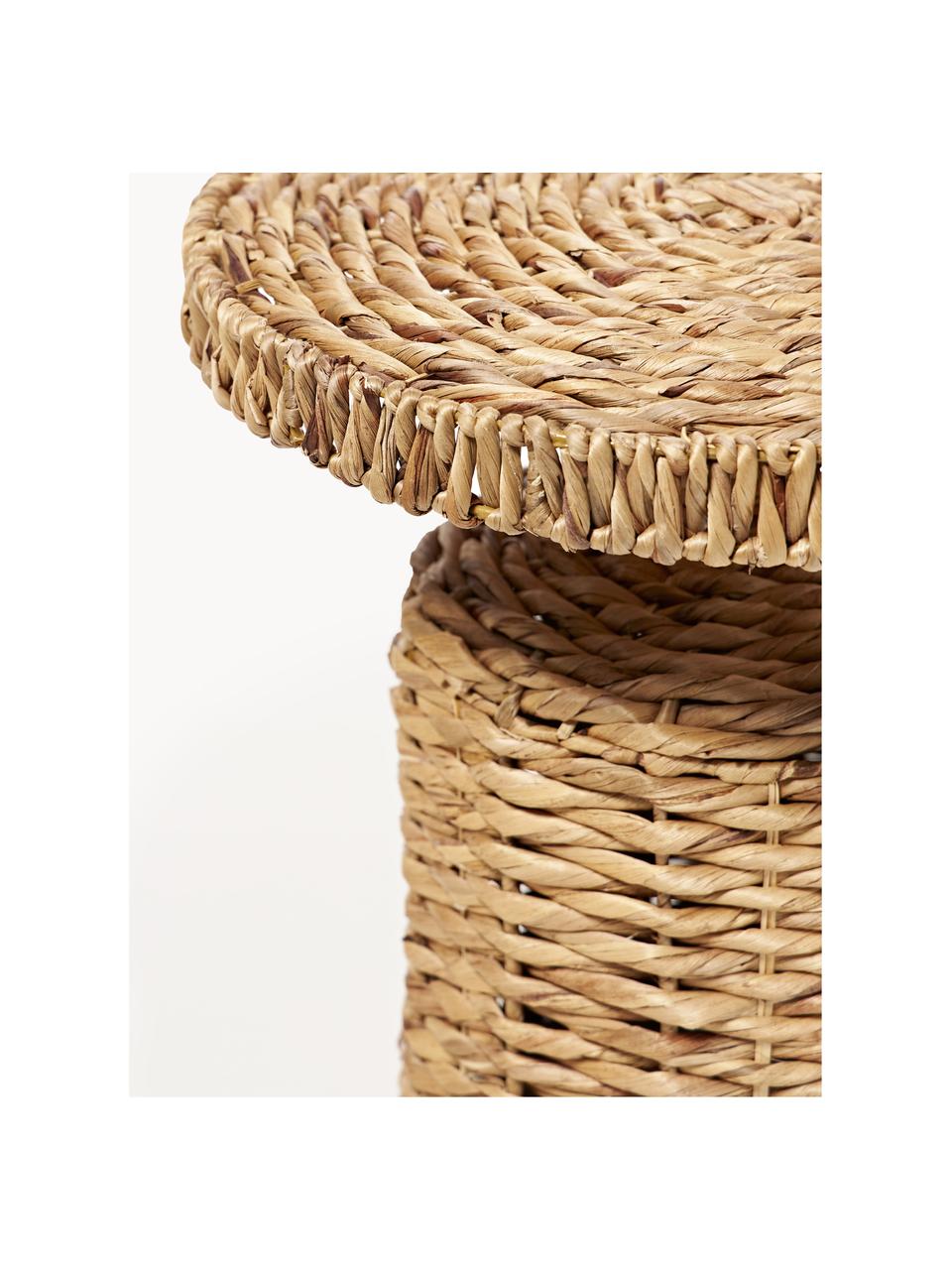 Runder Rattan-Beistelltisch Camo, Rattan, Beige, Ø 47 x H 47 cm