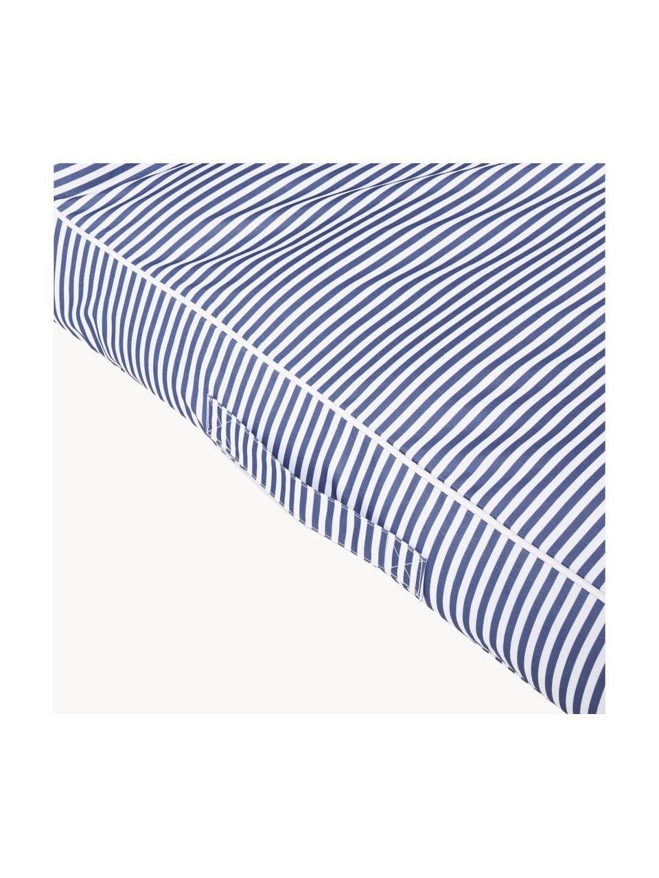 Matelas gonflable Le Weekend, 60 % plastique PVC, 40 % polyester, Bleu foncé, blanc, rayé, larg. 85 x long. 180 cm