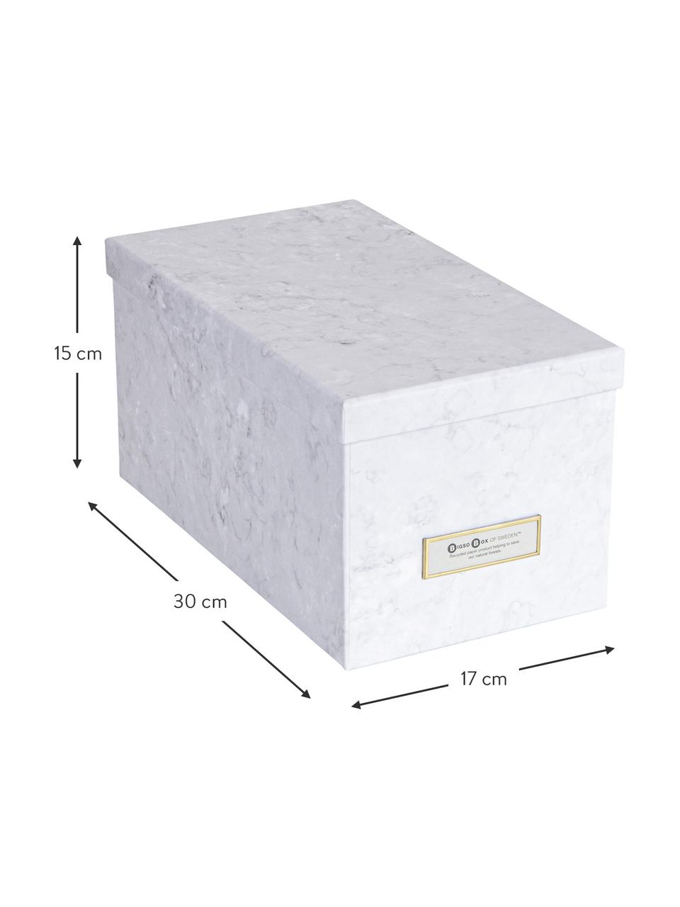 Caja Silvia, 2 uds., Caja: cartón laminado macizo (1, Blanco, veteado, An 17 x Al 15 cm