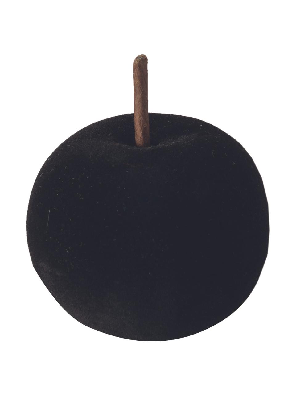 Pommes décoratives noires Samty, 2 élém., Grès cérame, floqué, Noir, Lot de différentes tailles