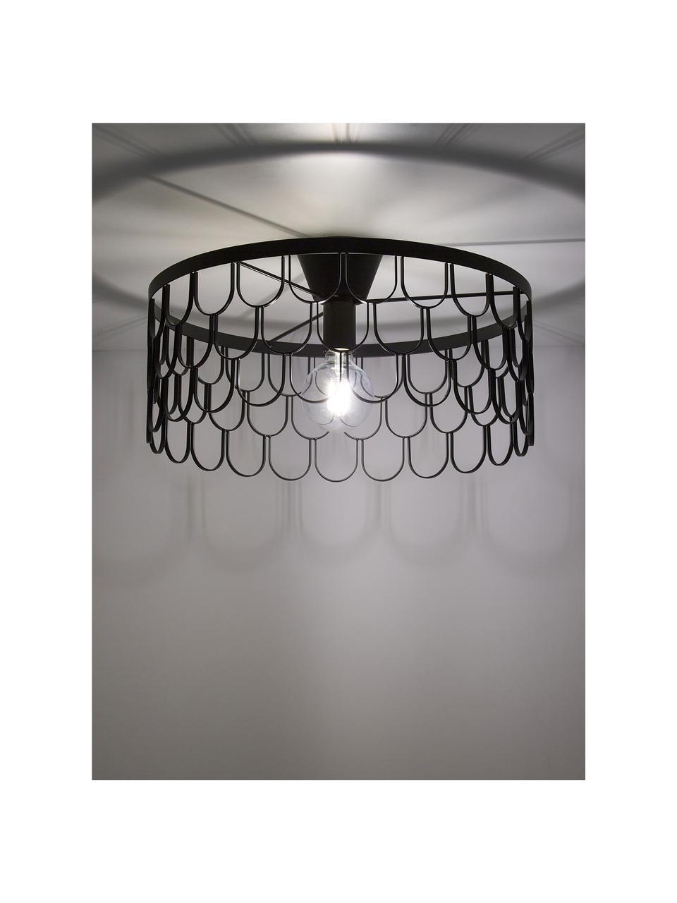 Lampa sufitowa Gatsby, Czarny, Ø 50 x W 20 cm