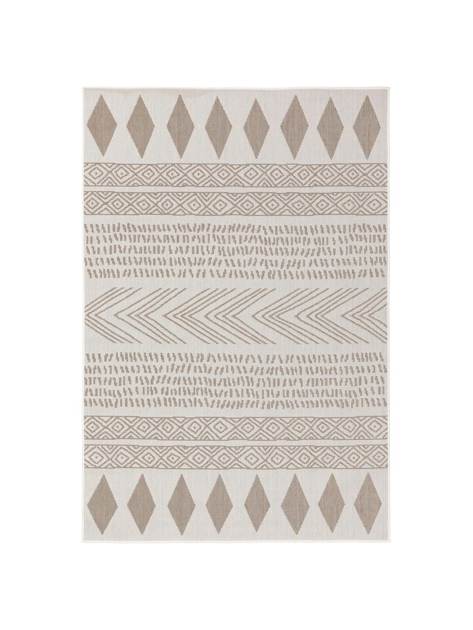 Vzorovaný vnitřní a venkovní koberec Nillo, Světle šedá, šedobéžová