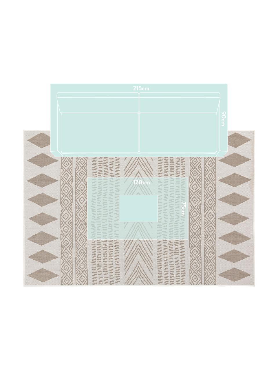 Vzorovaný koberec do interiéru/exteriéru Nillo, Svetlosivá, sivobéžová