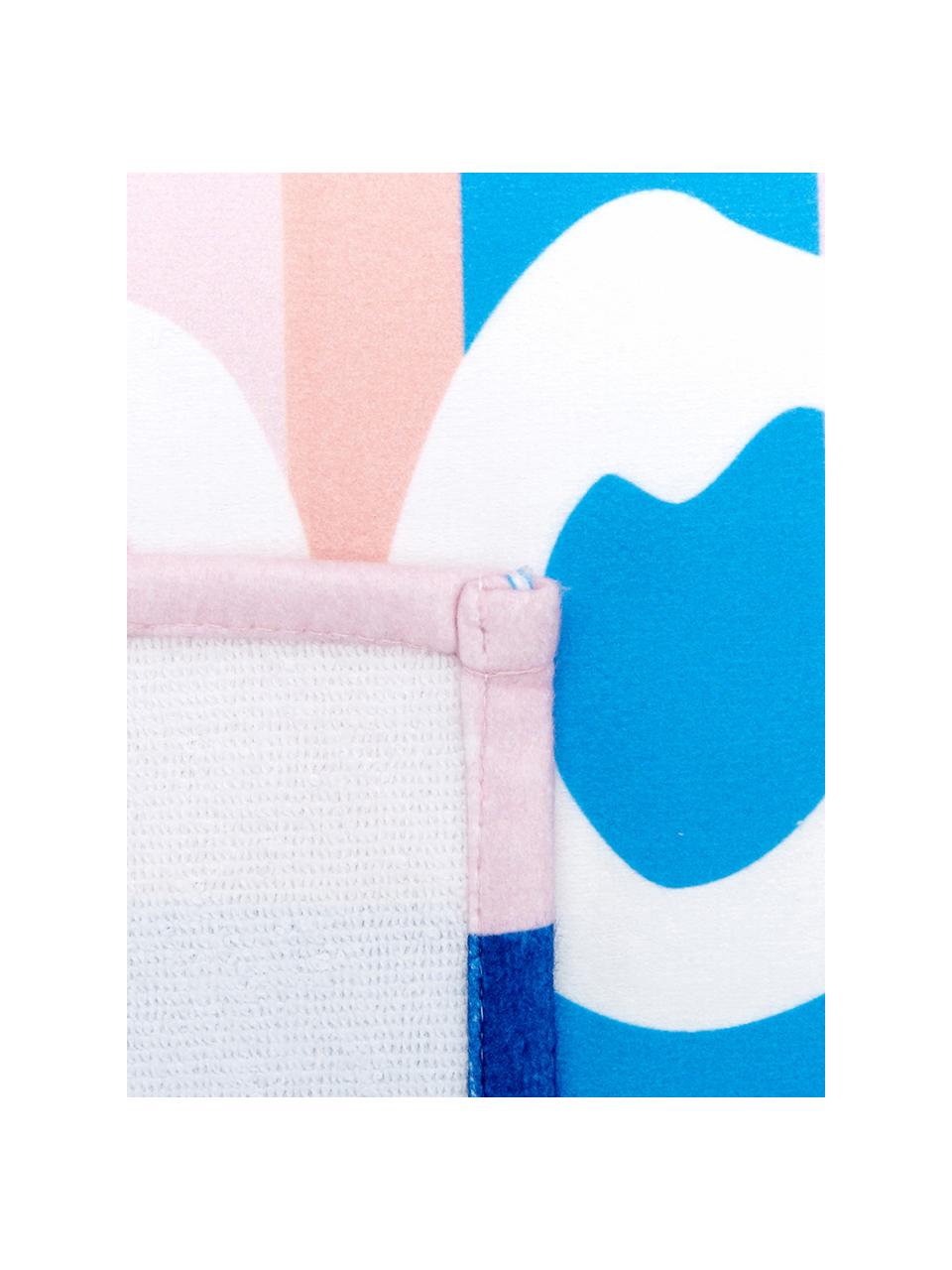 Leichtes Strandtuch Meet Me mit Schriftzug, 55% Polyester, 45% Baumwolle Sehr leichte Qualität, 340 g/m², Mehrfarbig, 70 x 150 cm