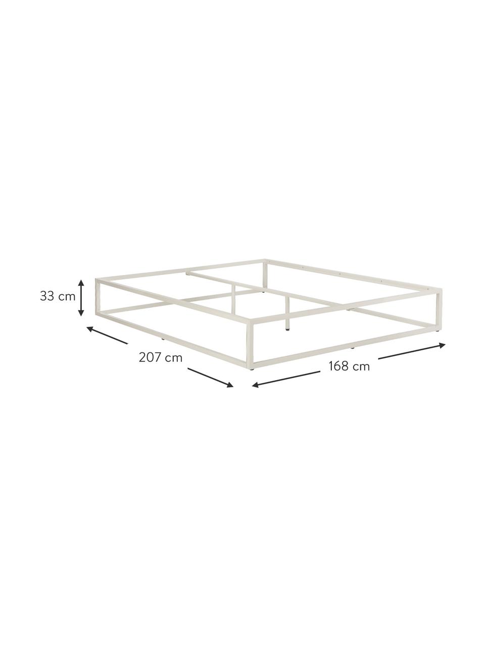 Letto in metallo Neptun, Metallo verniciato a polvere, Beige, Larg. 140 x Lung. 200 cm