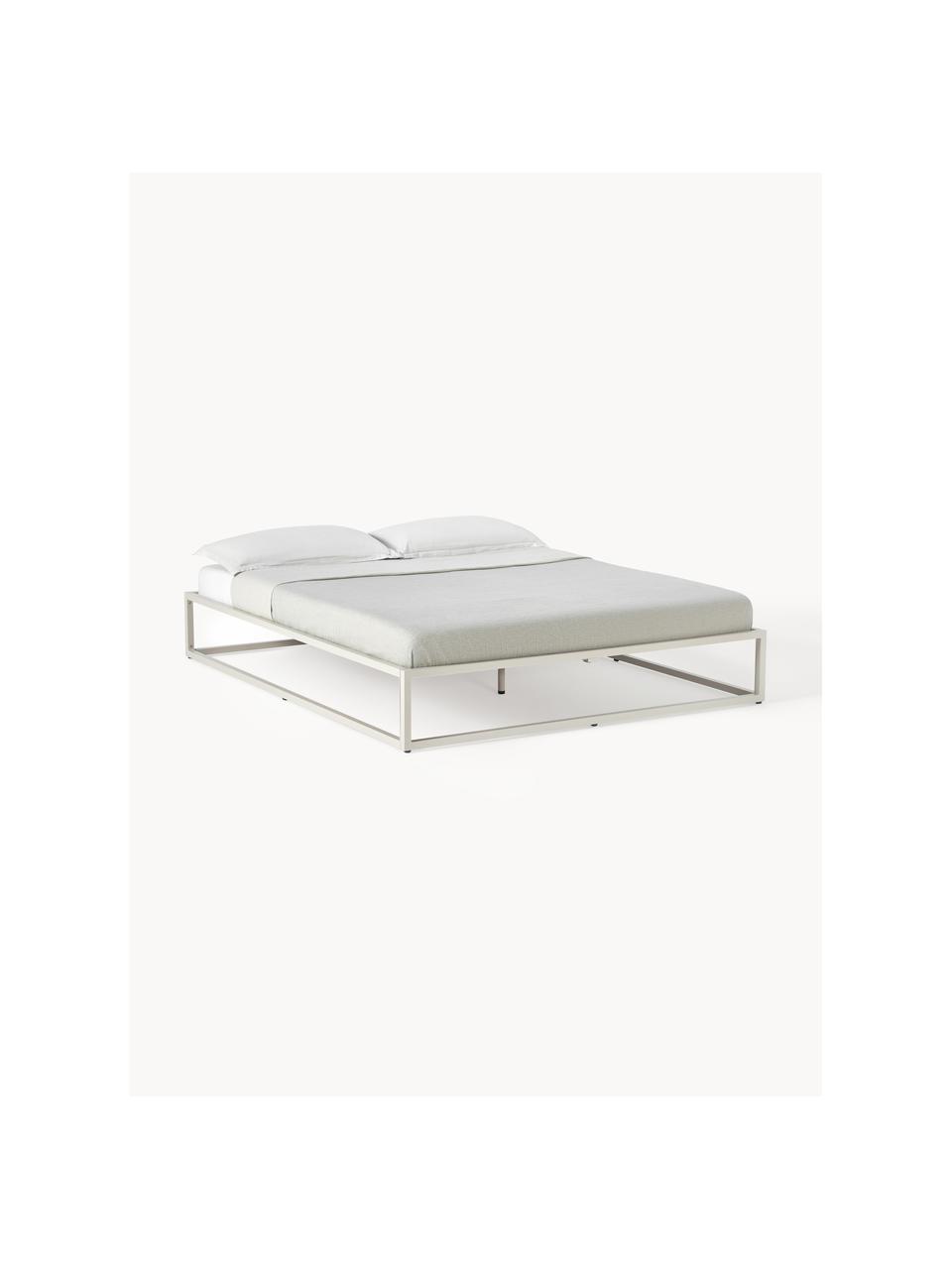 Cama de metal Neptun, Metal con pintura en polvo, Beige claro, An 180 x L 200 cm