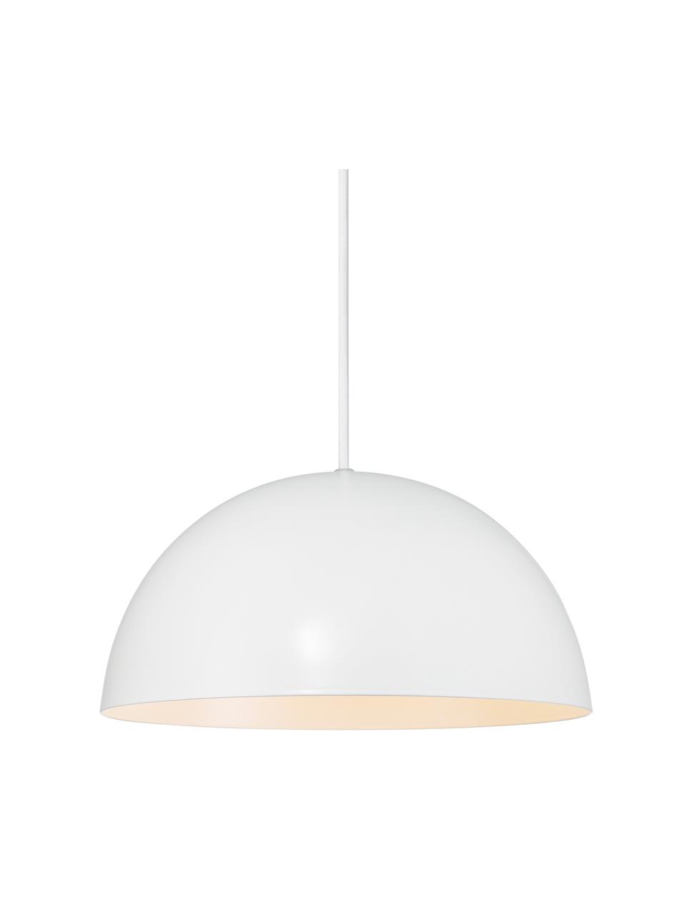 Závěsné svítidlo ve stylu skandi Ellen, Bílá, Ø 30 cm, V 15 cm