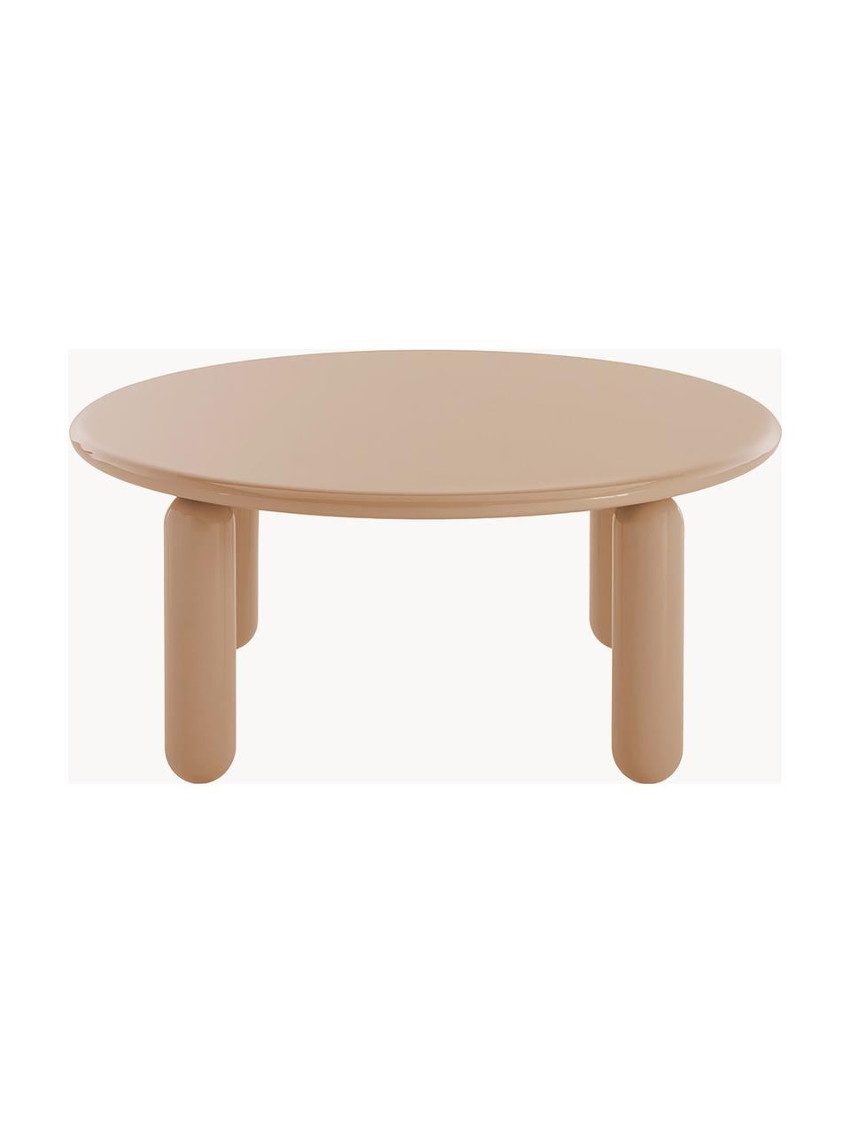 Runder Couchtisch Undique Mas, Tischplatte: Buchenholz mit Polyester , Beine: Mitteldichte Holzfaserpla, Beige, Ø 85 cm