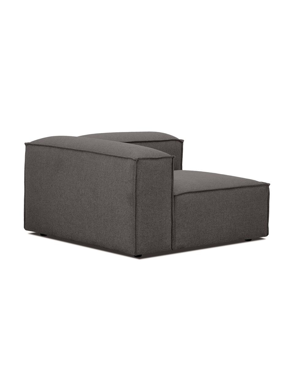 Módulo de esquina sofá Lennon, Tapizado: 100% poliéster Alta resis, Estructura: madera de pino maciza, ma, Patas: plástico, Tejido gris antracita, An 119 x F 119 cm, chaise longue izquierda