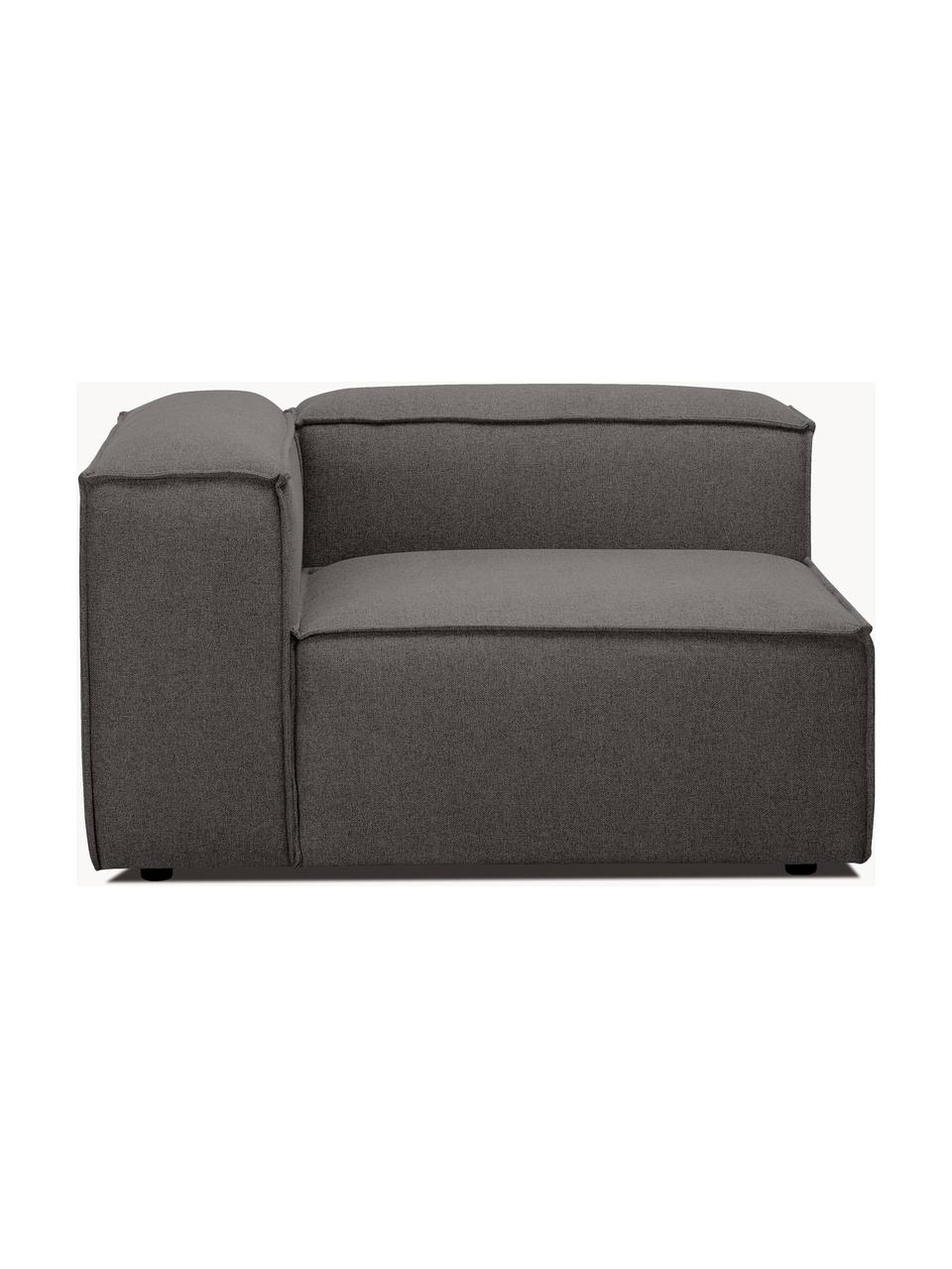 Module d'angle Lennon, Tissu anthracite, larg. 119 x prof. 119 cm, méridienne à gauche